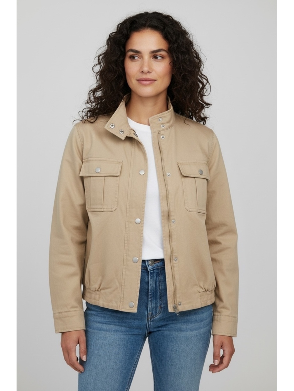 Pendleton Women's Beige Casual Jacket Size Large Cotton Blend